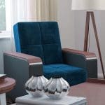 blue fabric chair
