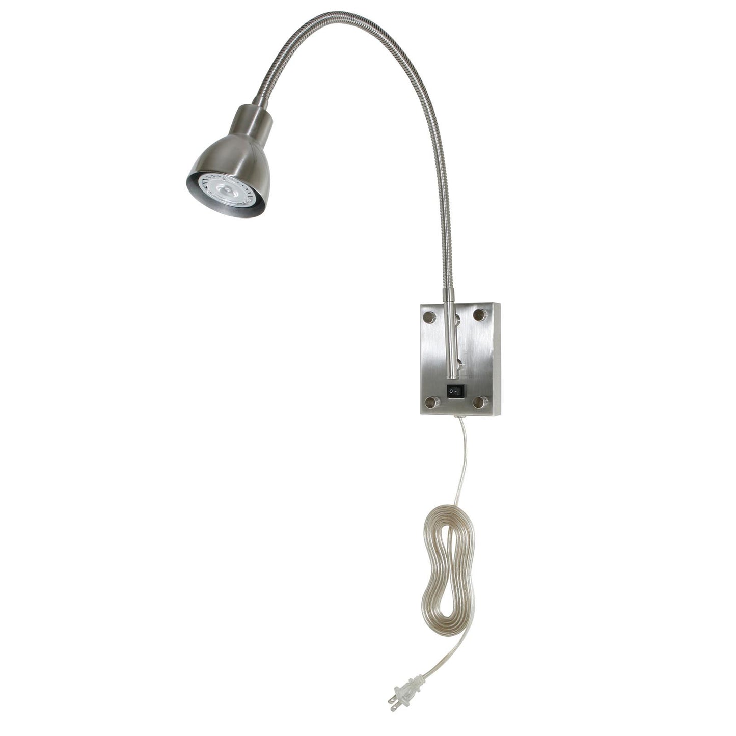 silver wall mount lamp