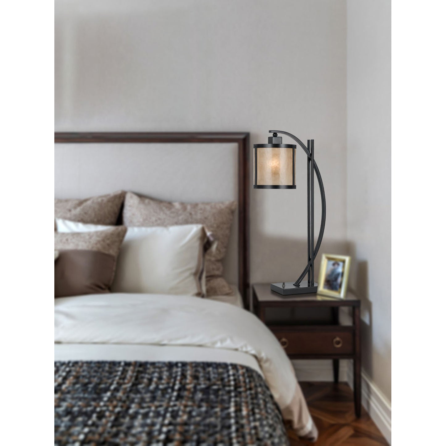 black table lamp