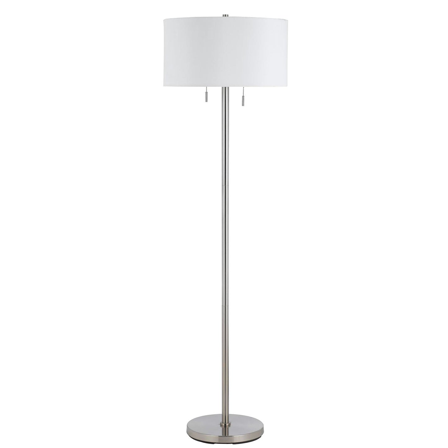 silver floor lamp