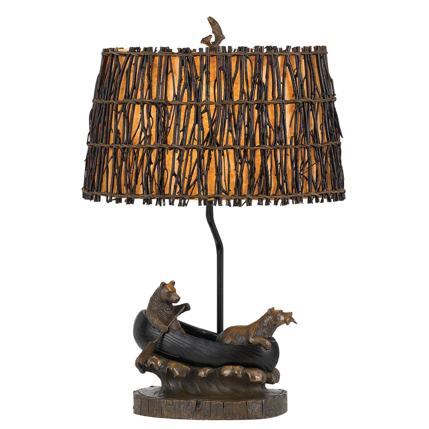 Wicker Shade table lamp
