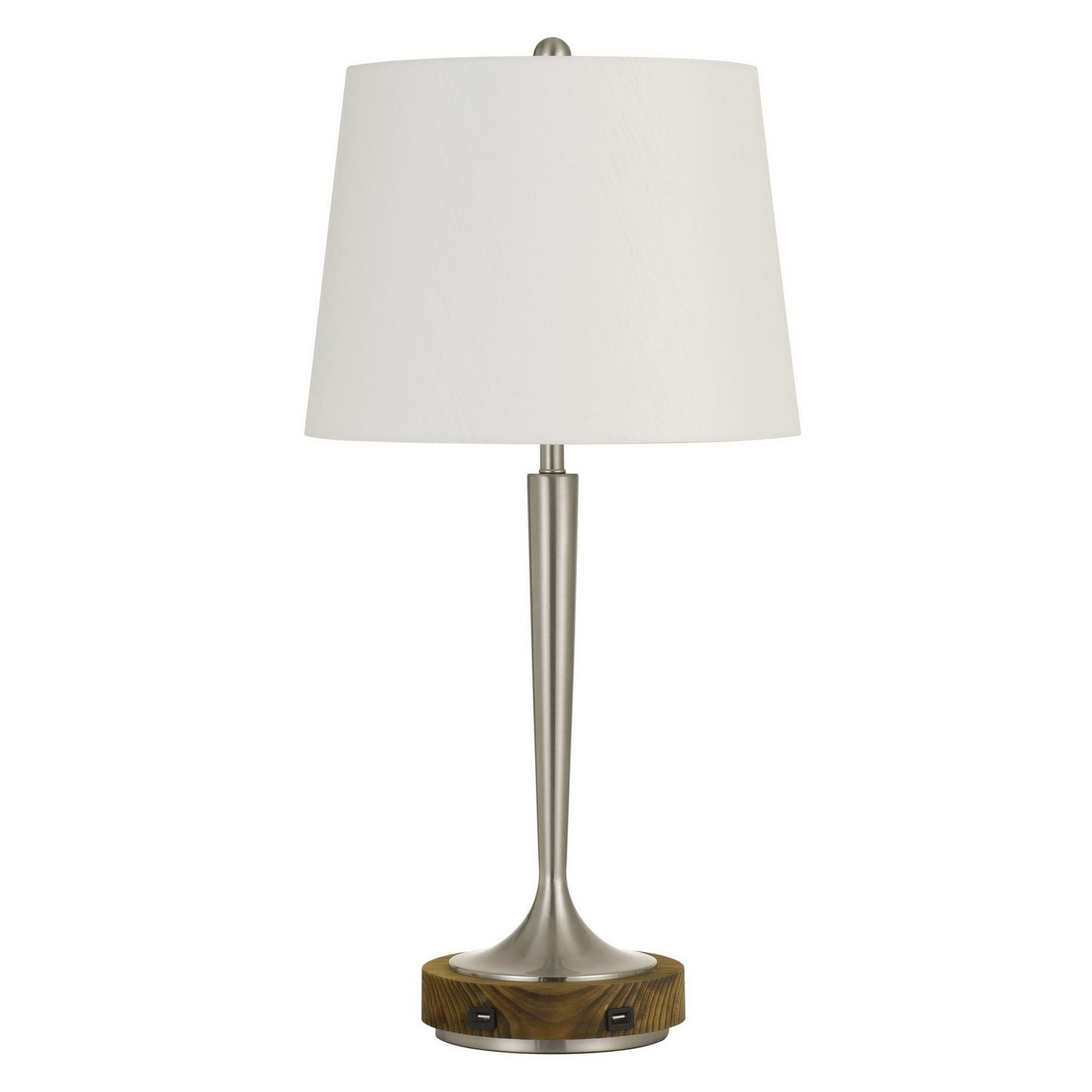 silver table lamp