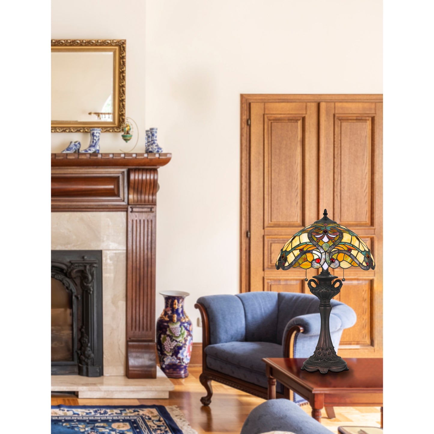 brown table lamp