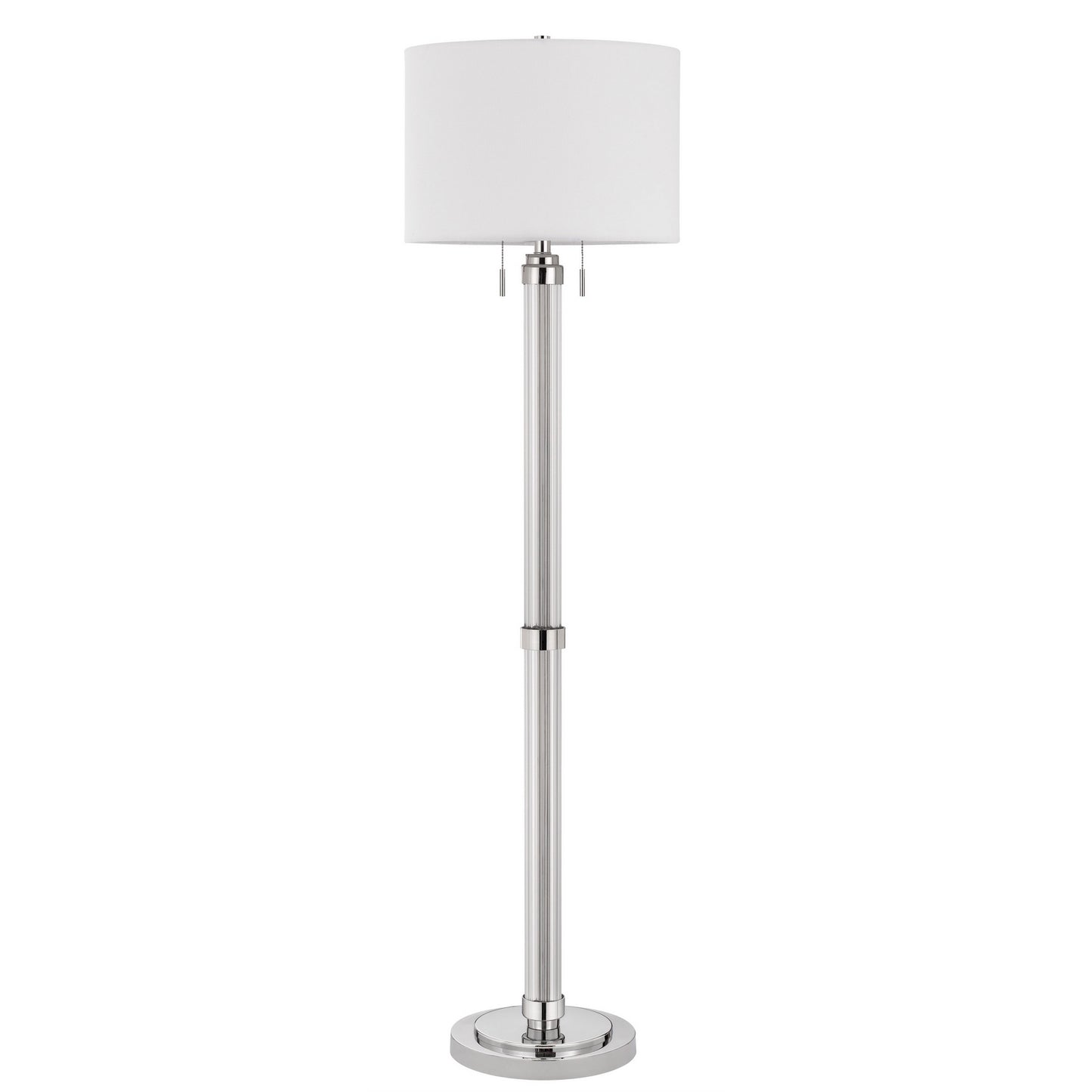 silver floor lamp