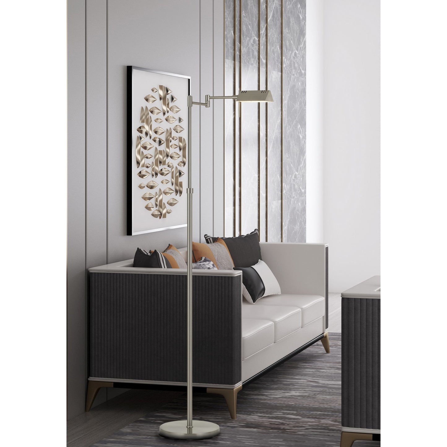 silver floor lamps