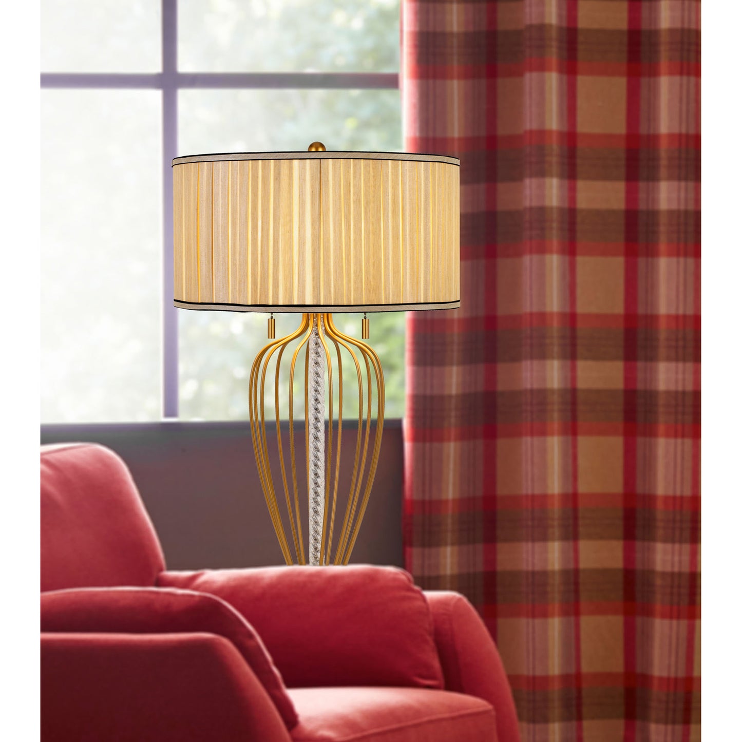brass table lamp