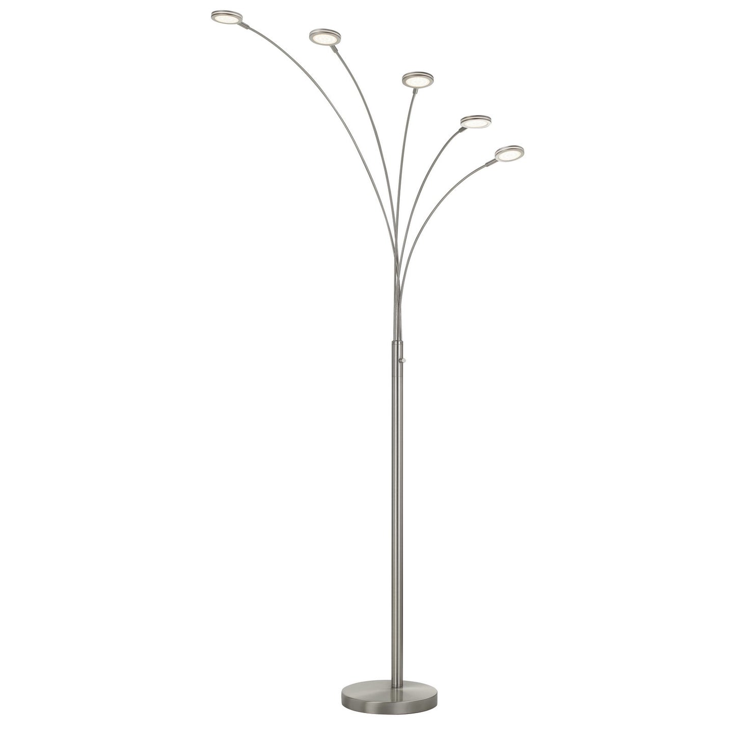 silver floor lamp