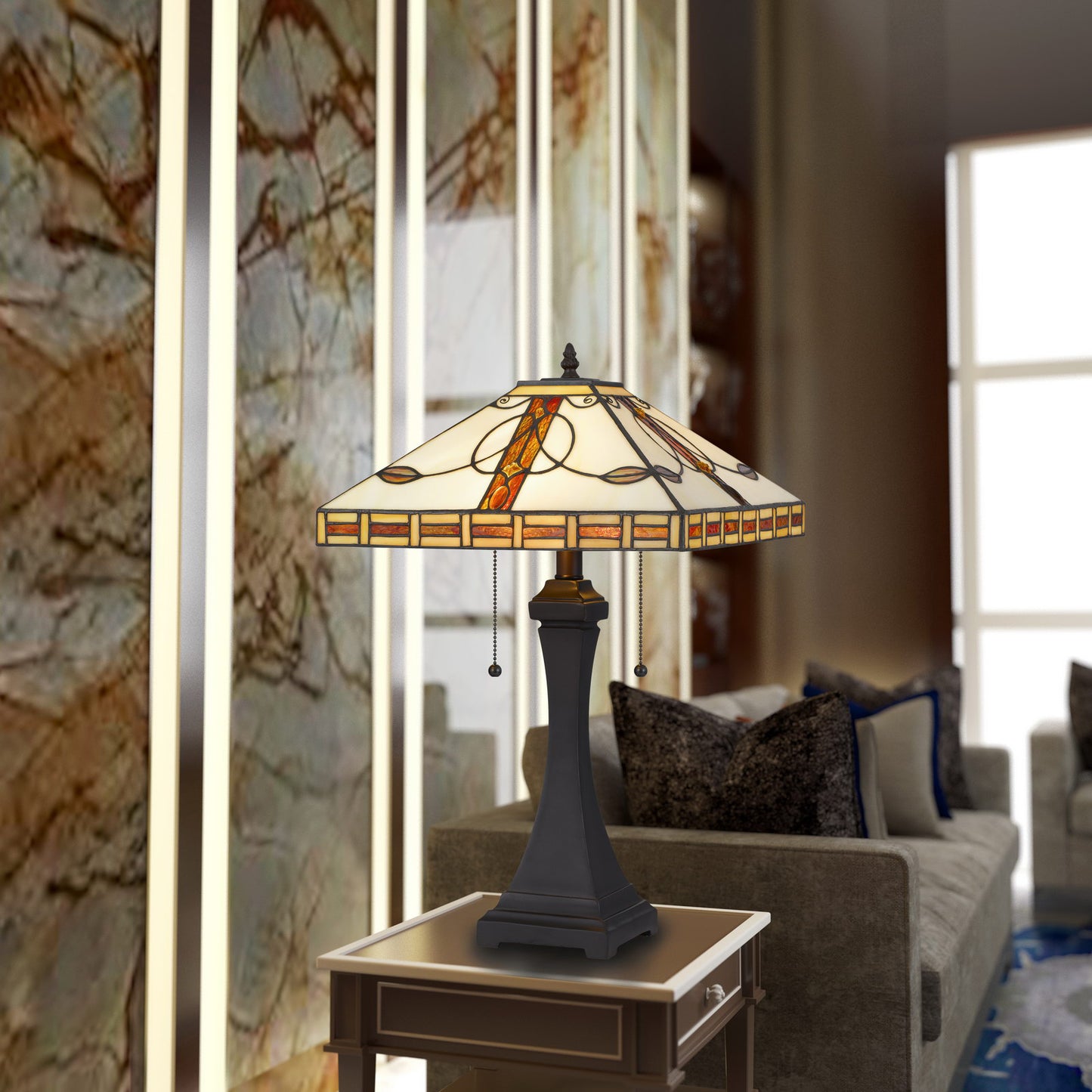 dark bronze table lamp