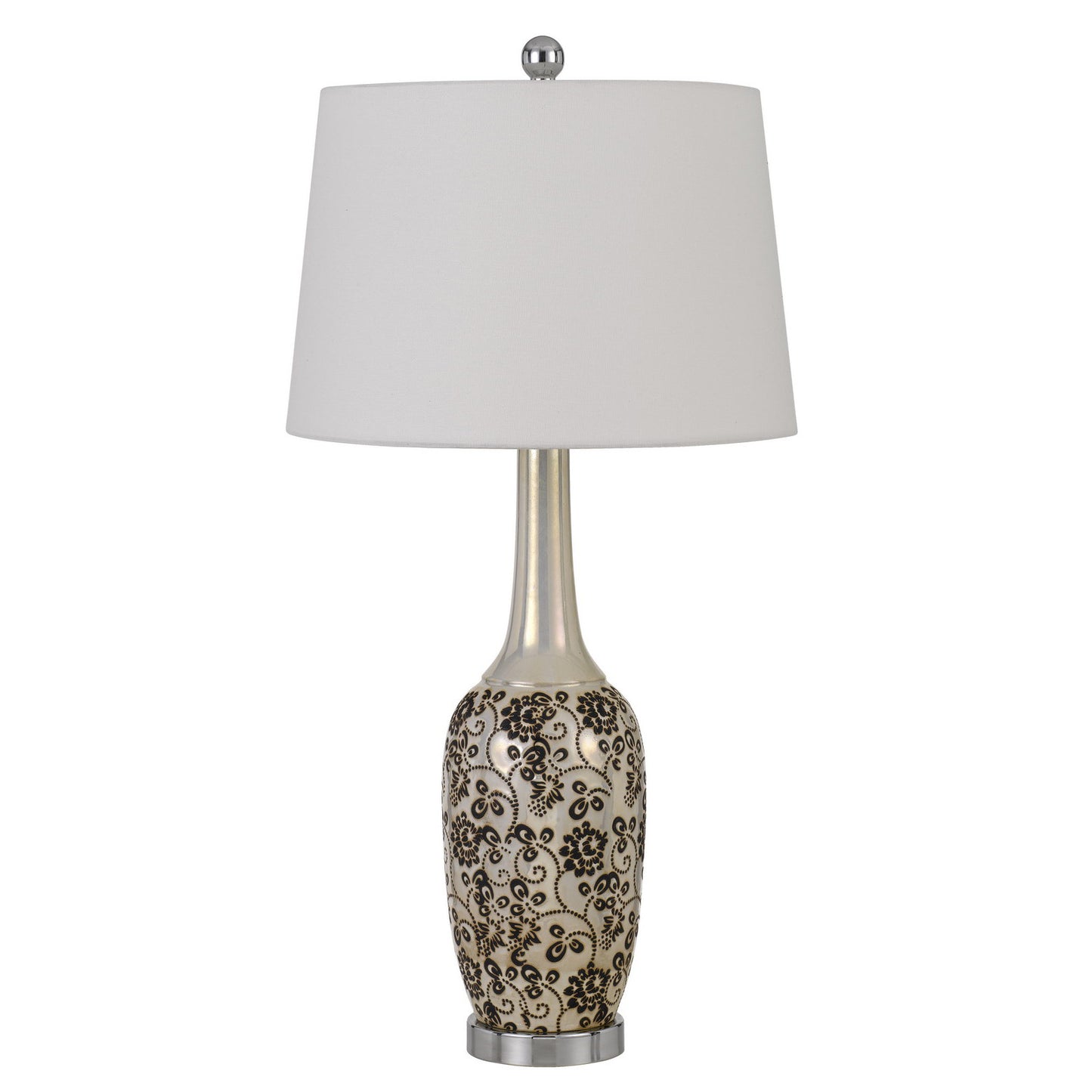 silver table lamp