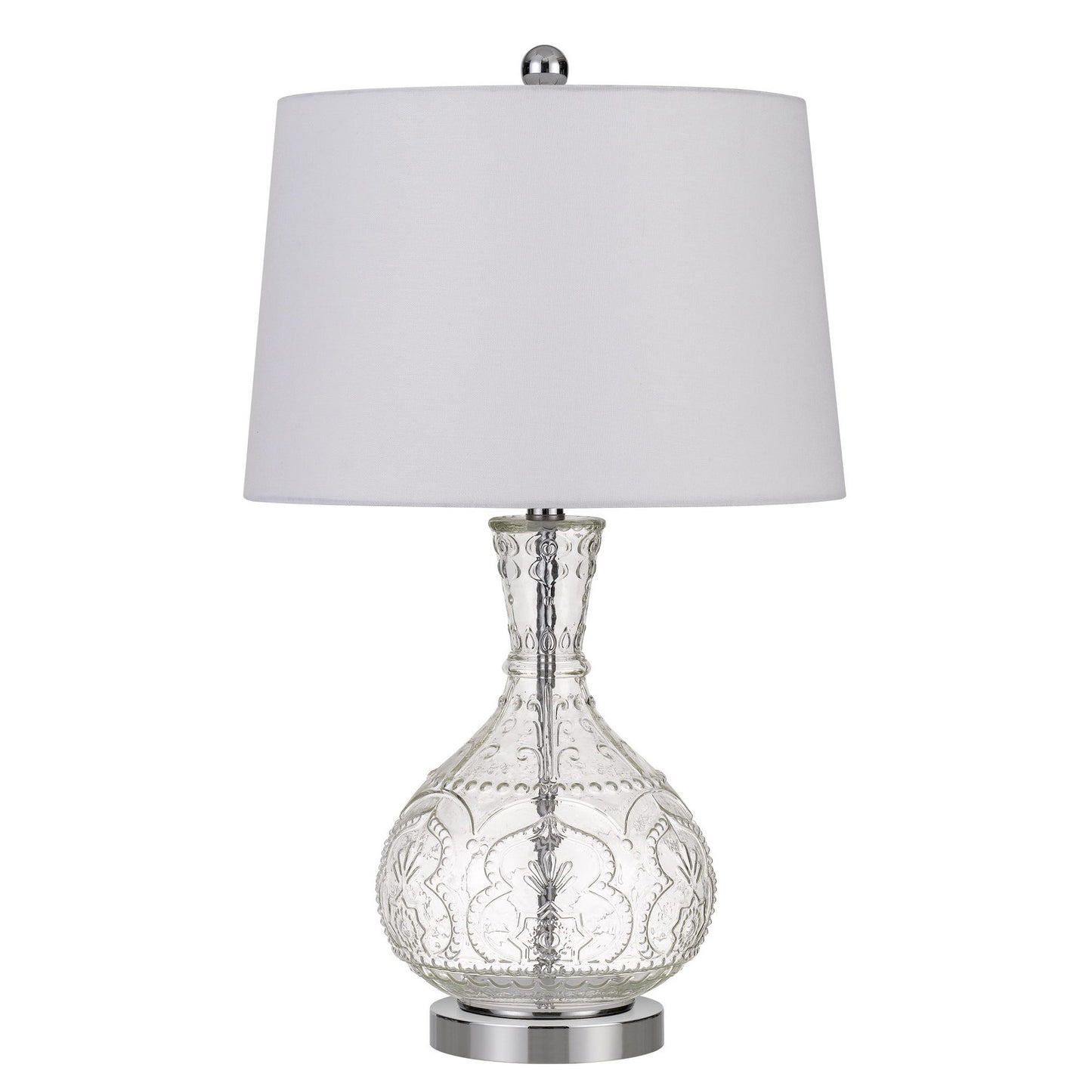 silver table lamp
