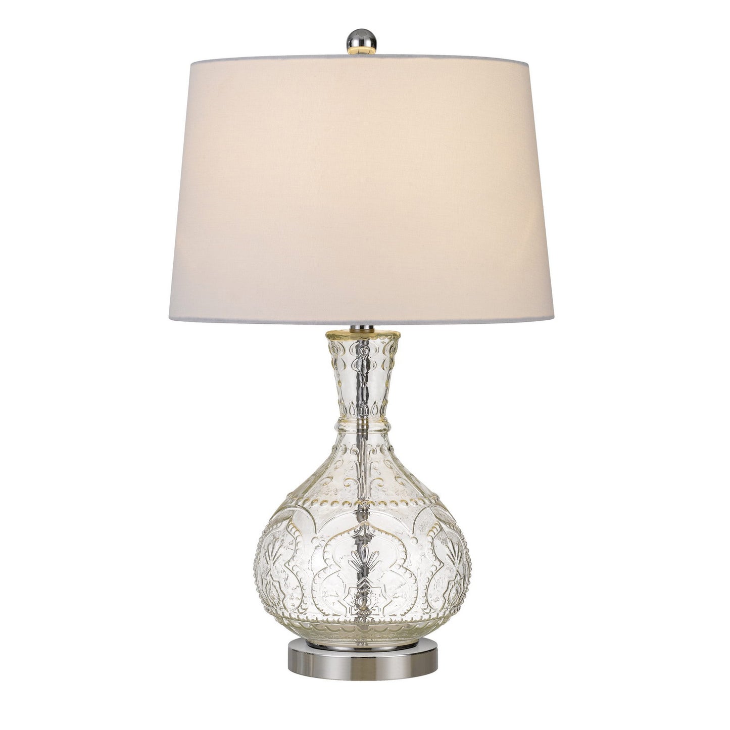 silver table lamp