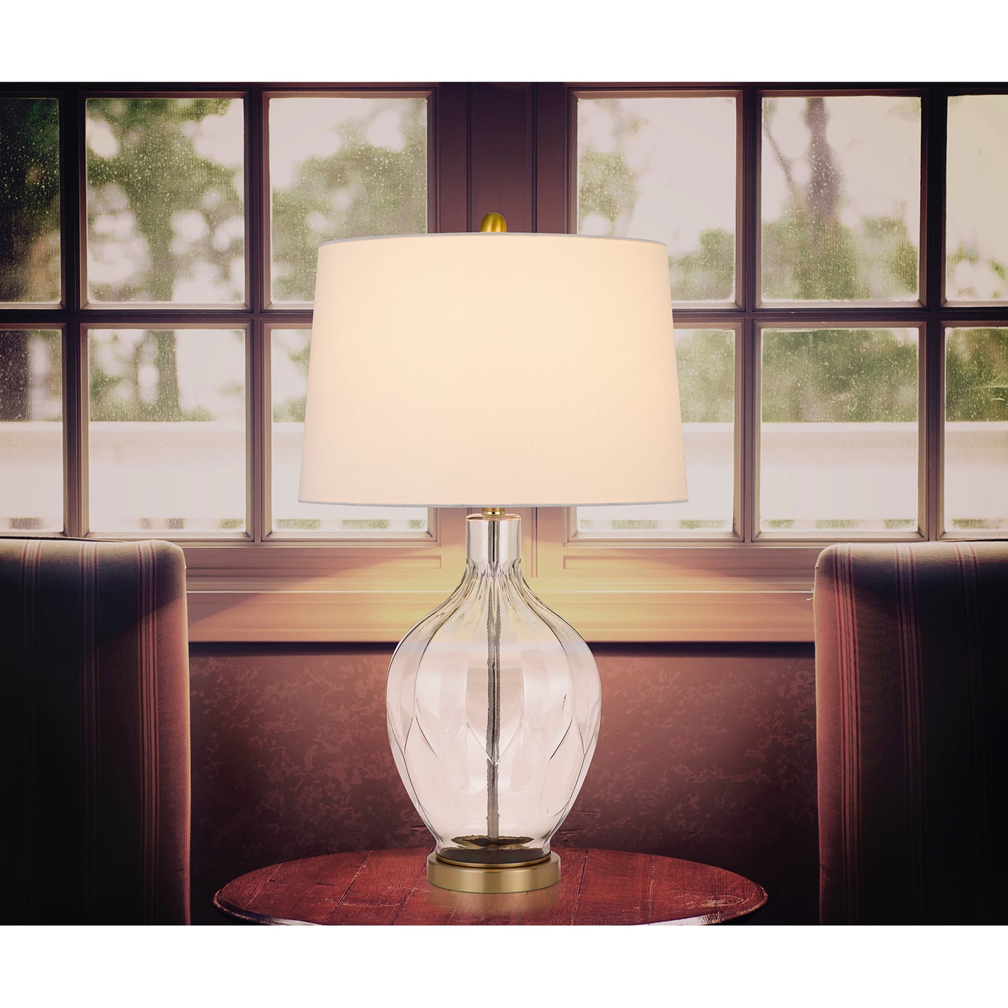 brass table lamp