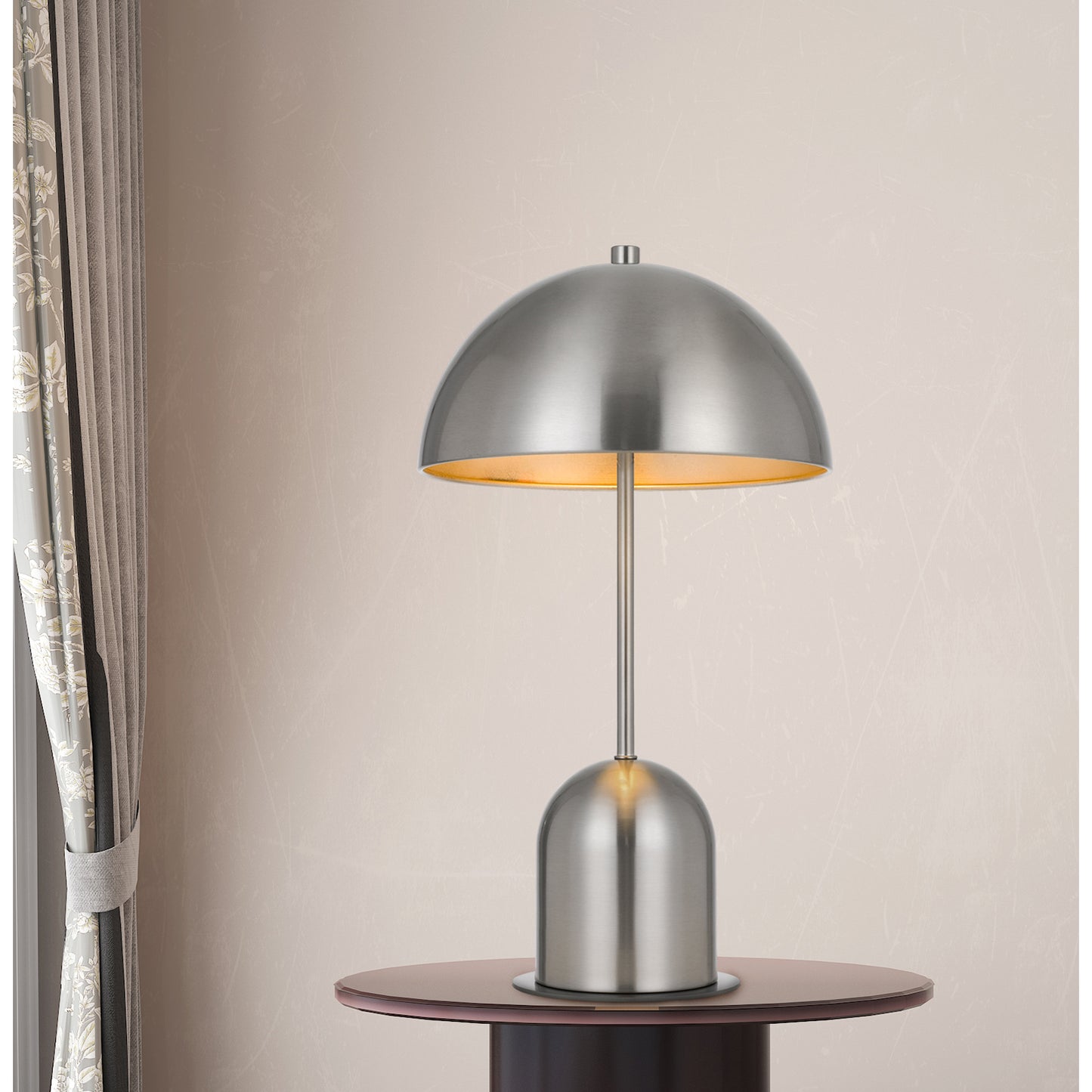 silver accent lamp