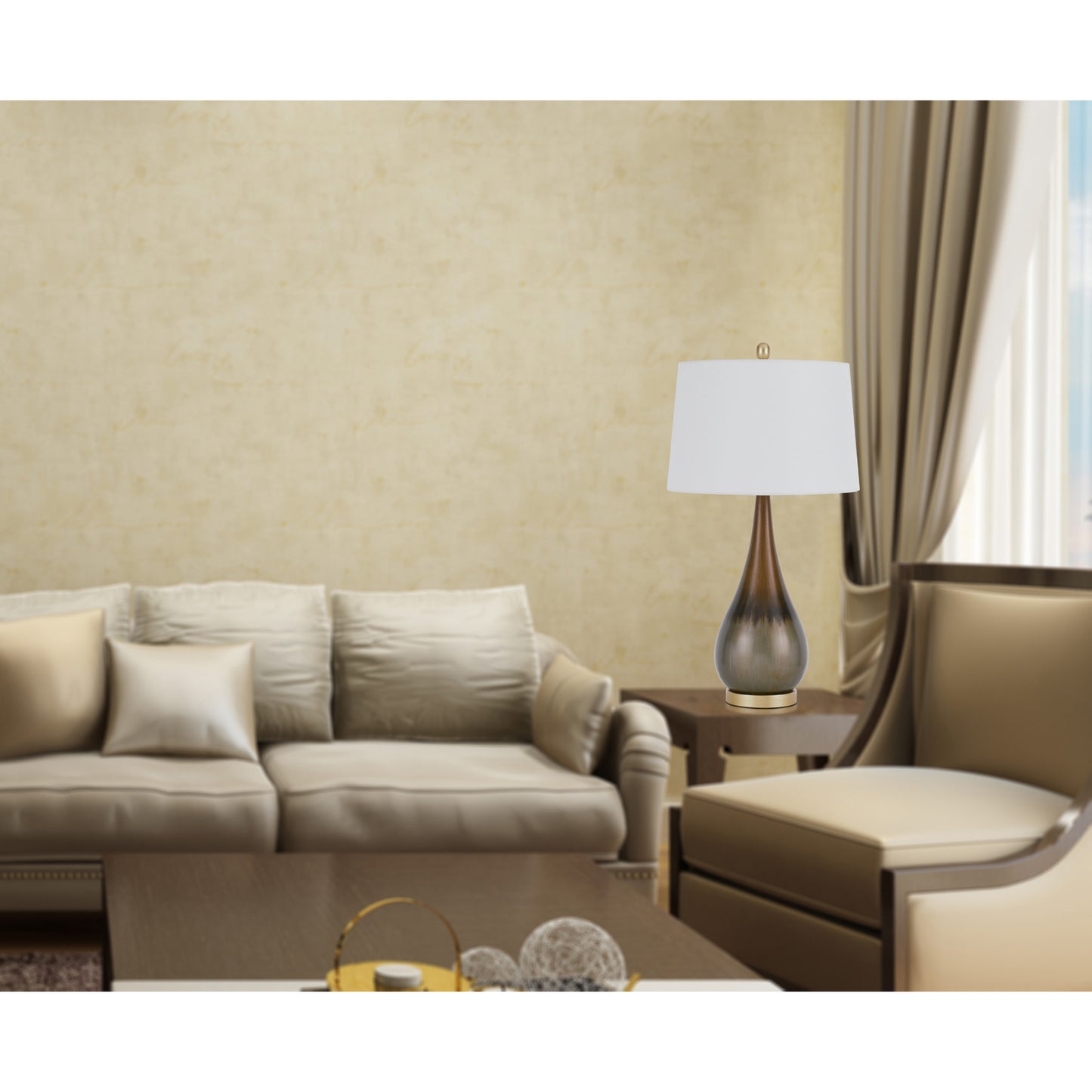 brass table lamp