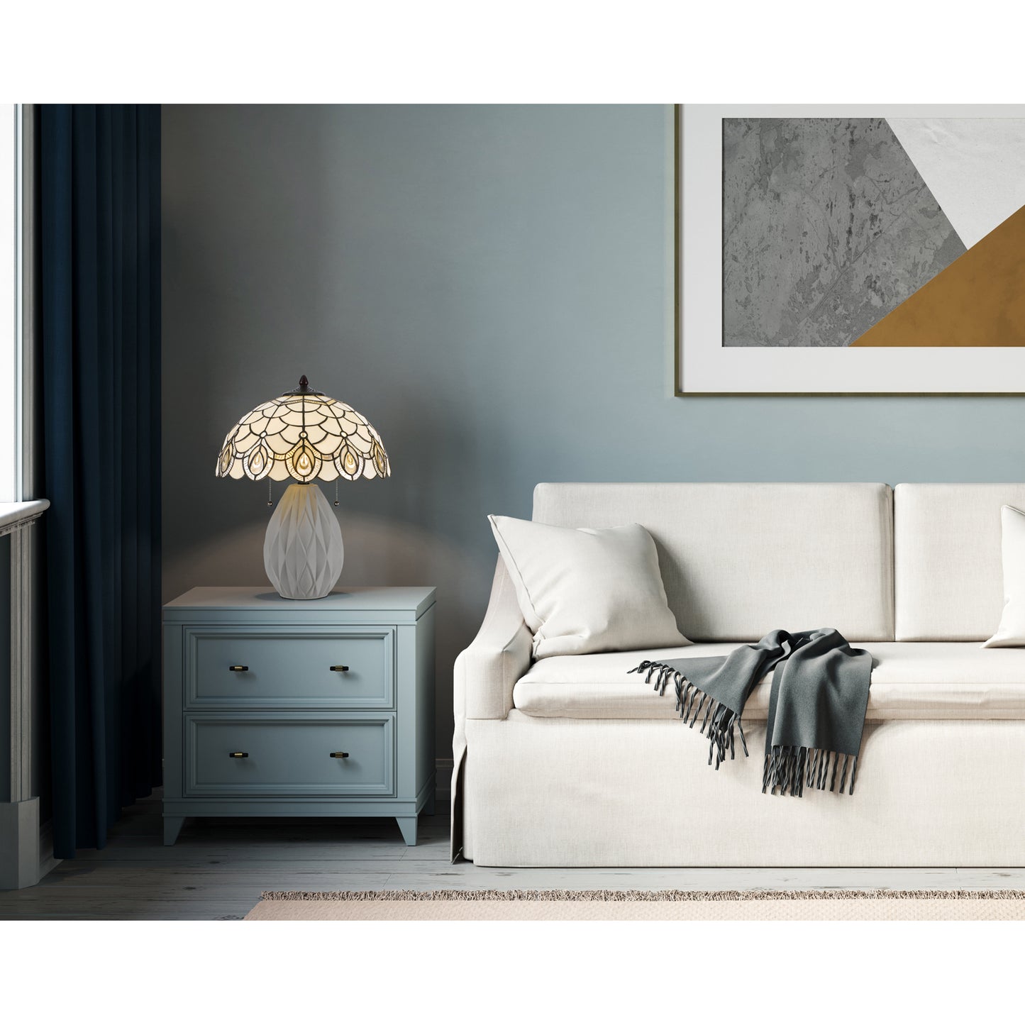 light grey table lamp