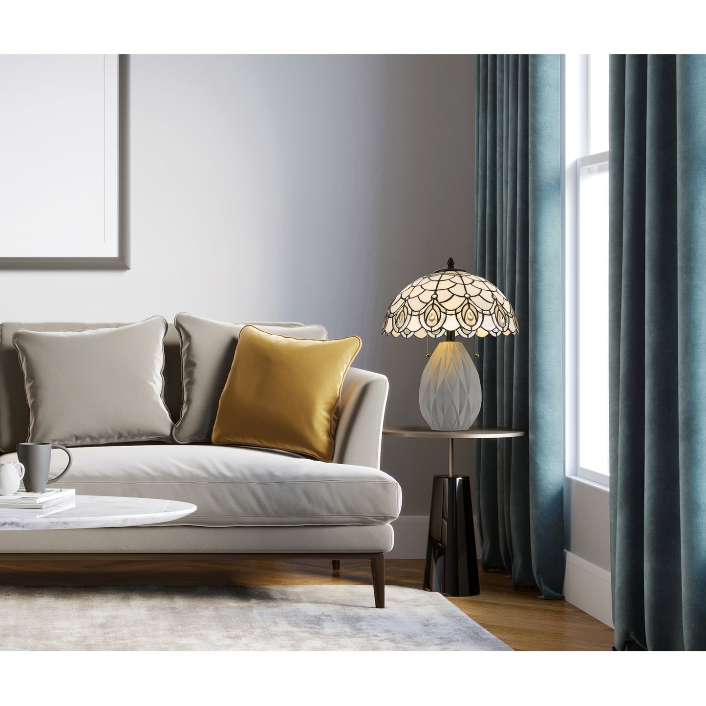 light grey table lamp