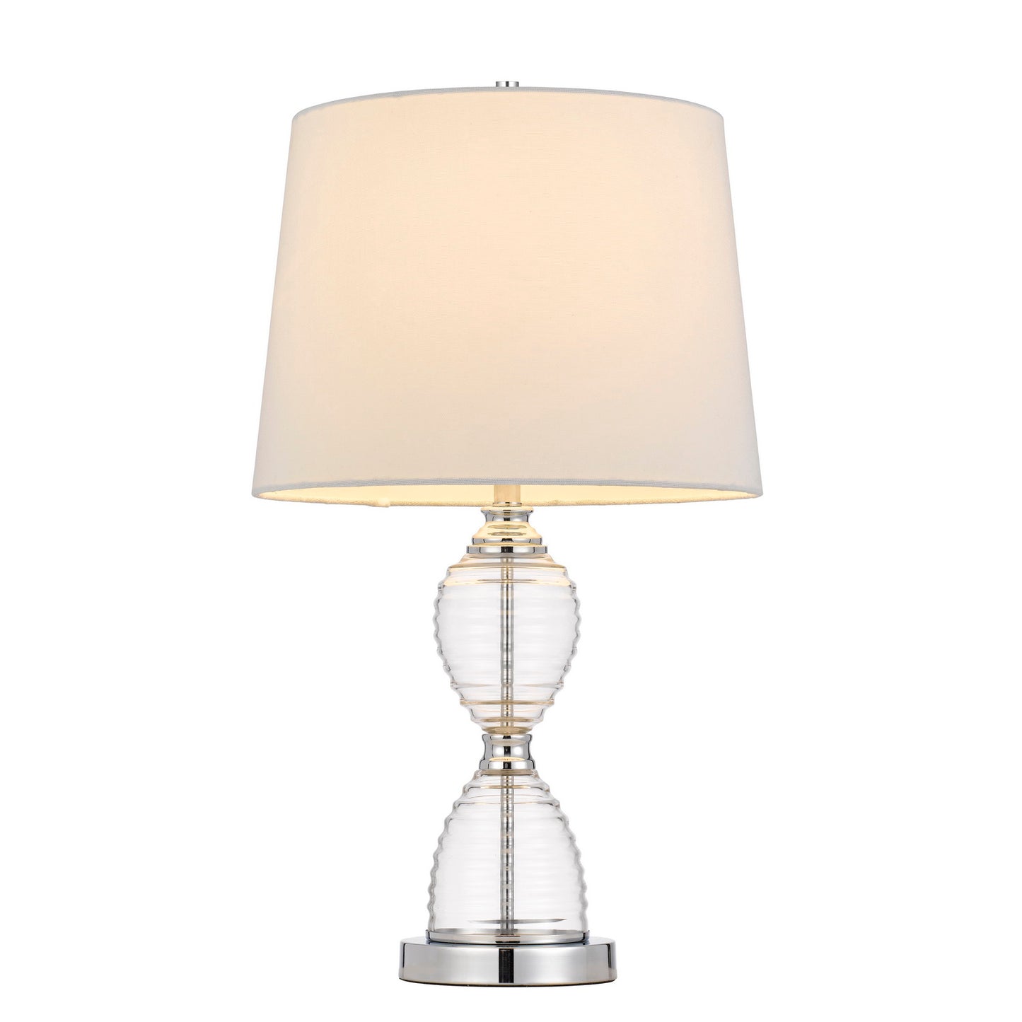 silver table lamp|