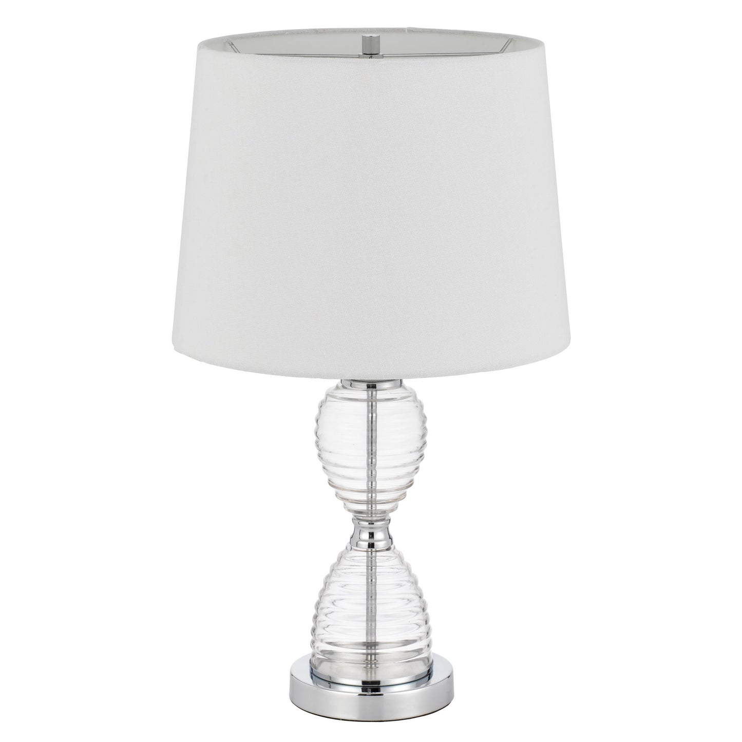 silver table lamp|