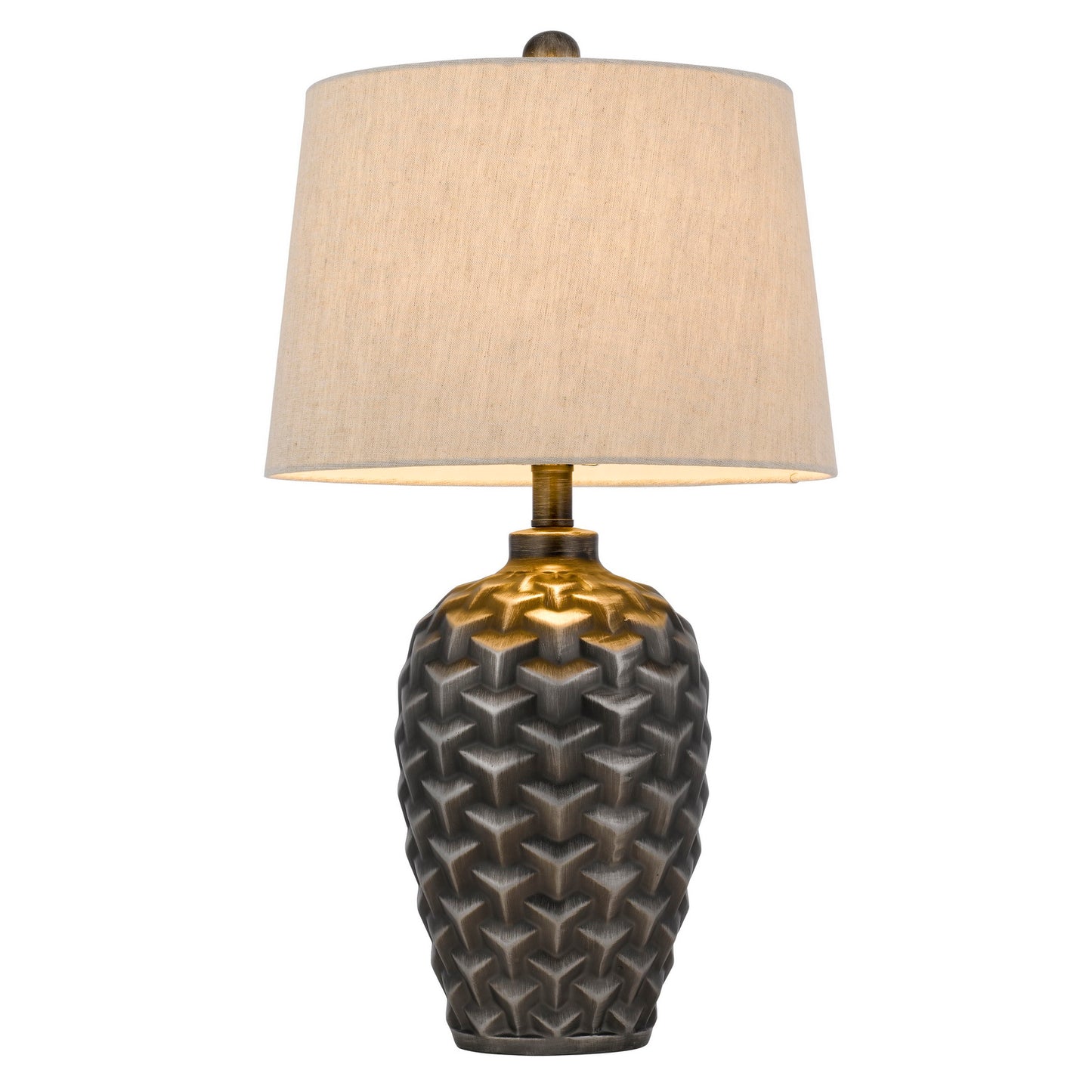 silver table lamp