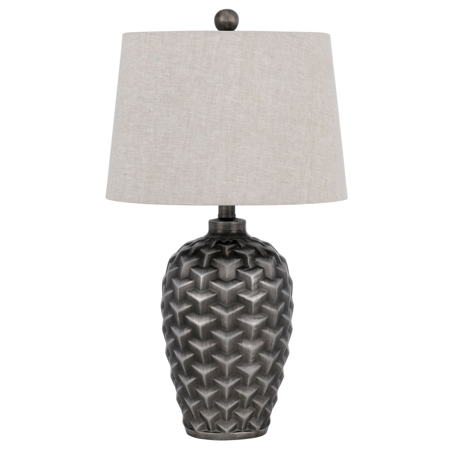 silver table lamp