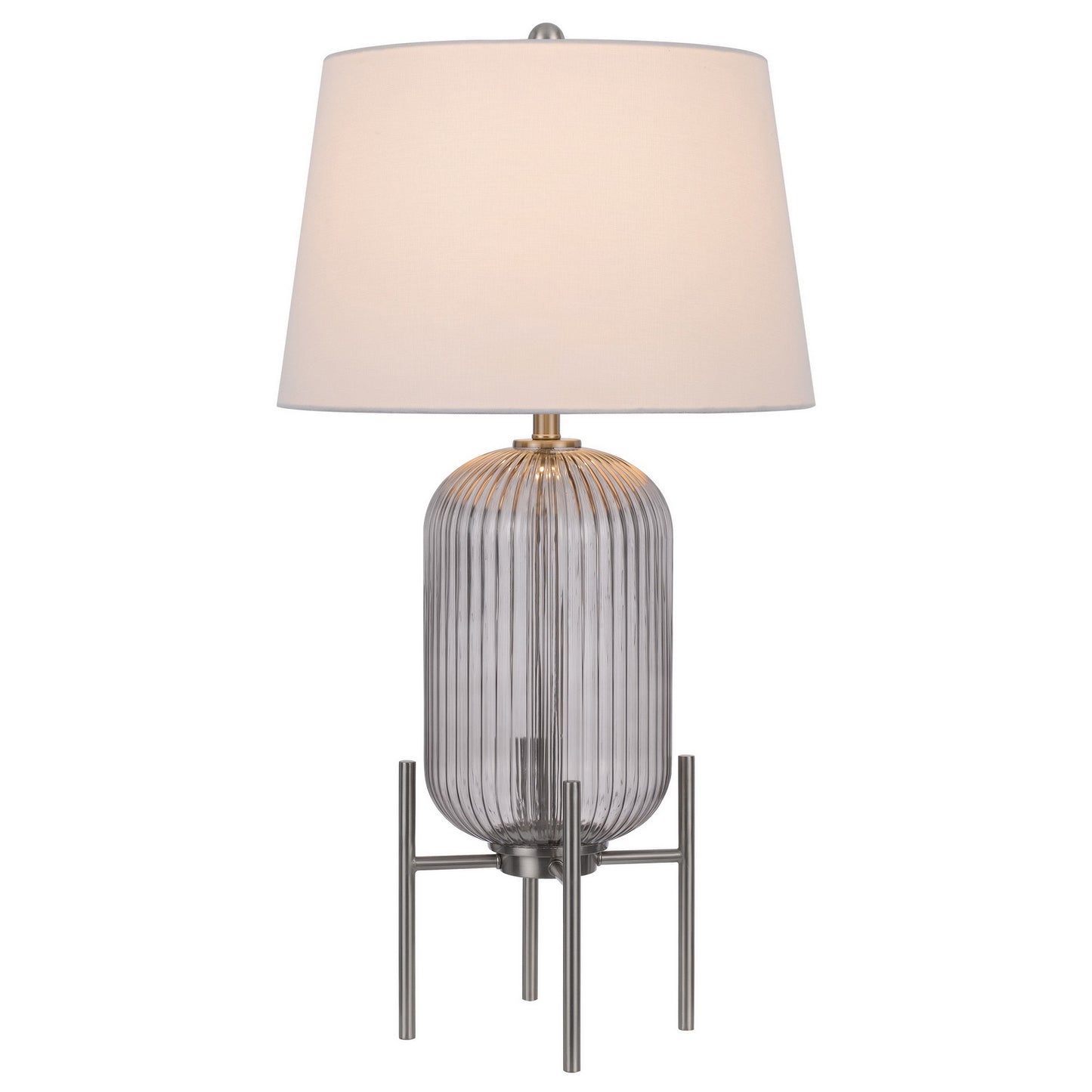silver table lamp