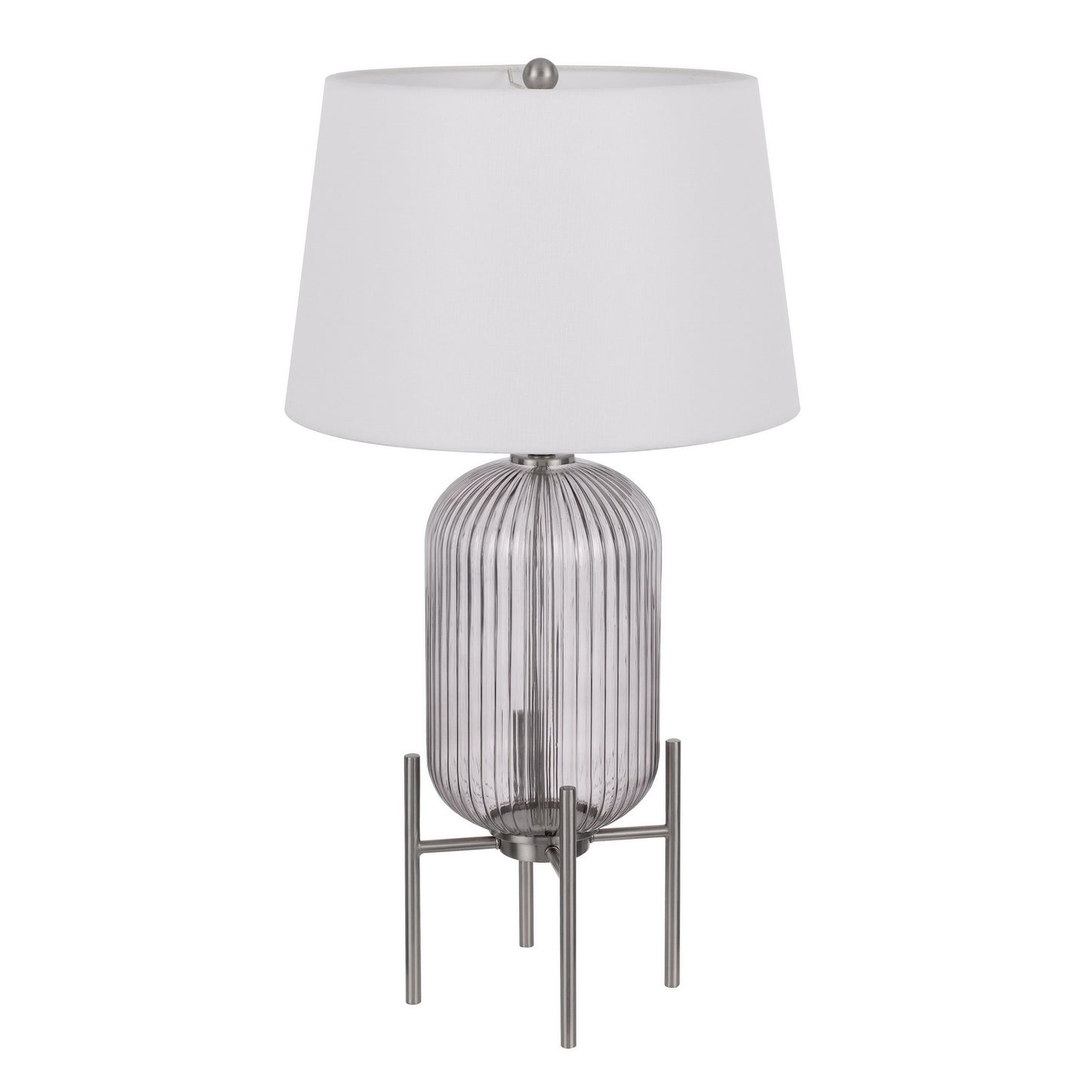 silver table lamp