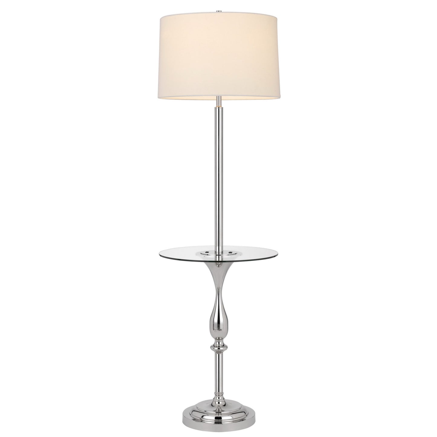 silver floor lamp