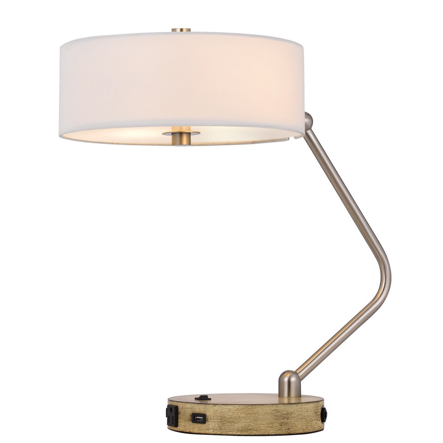 silver table lamp