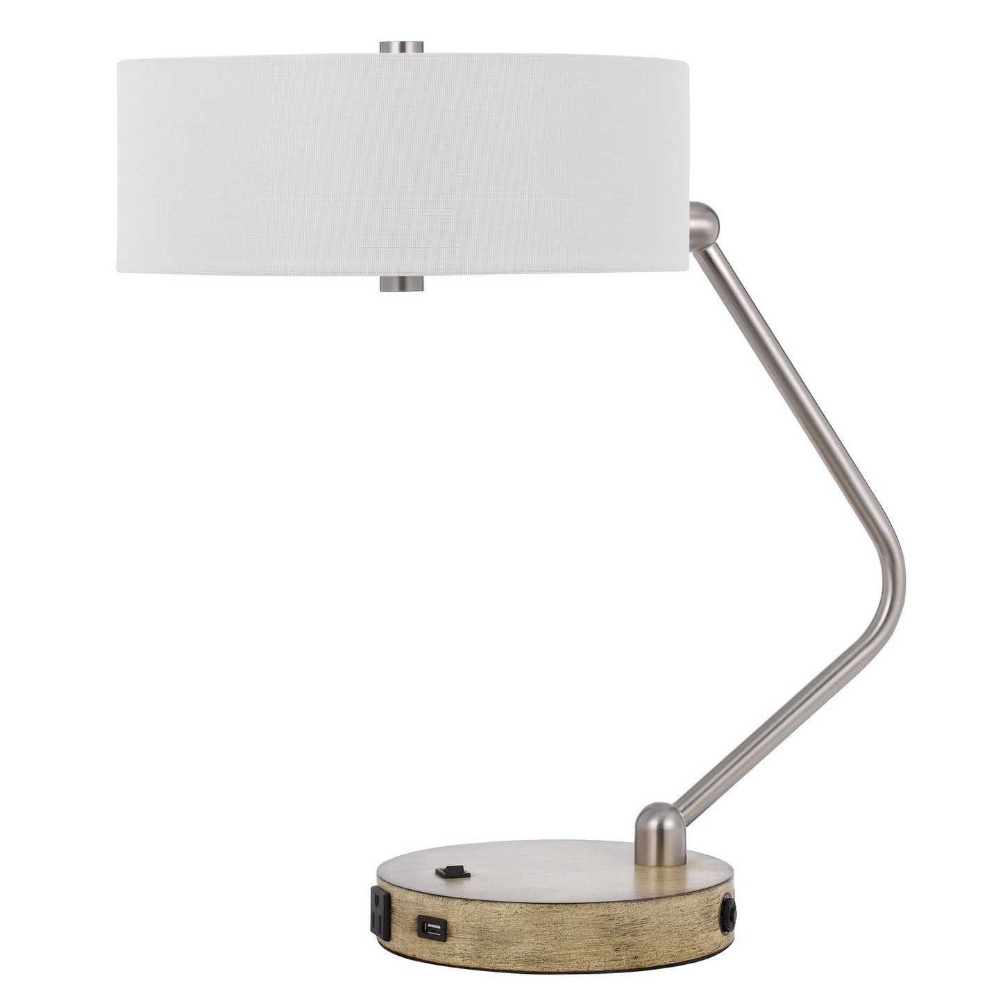 silver table lamp