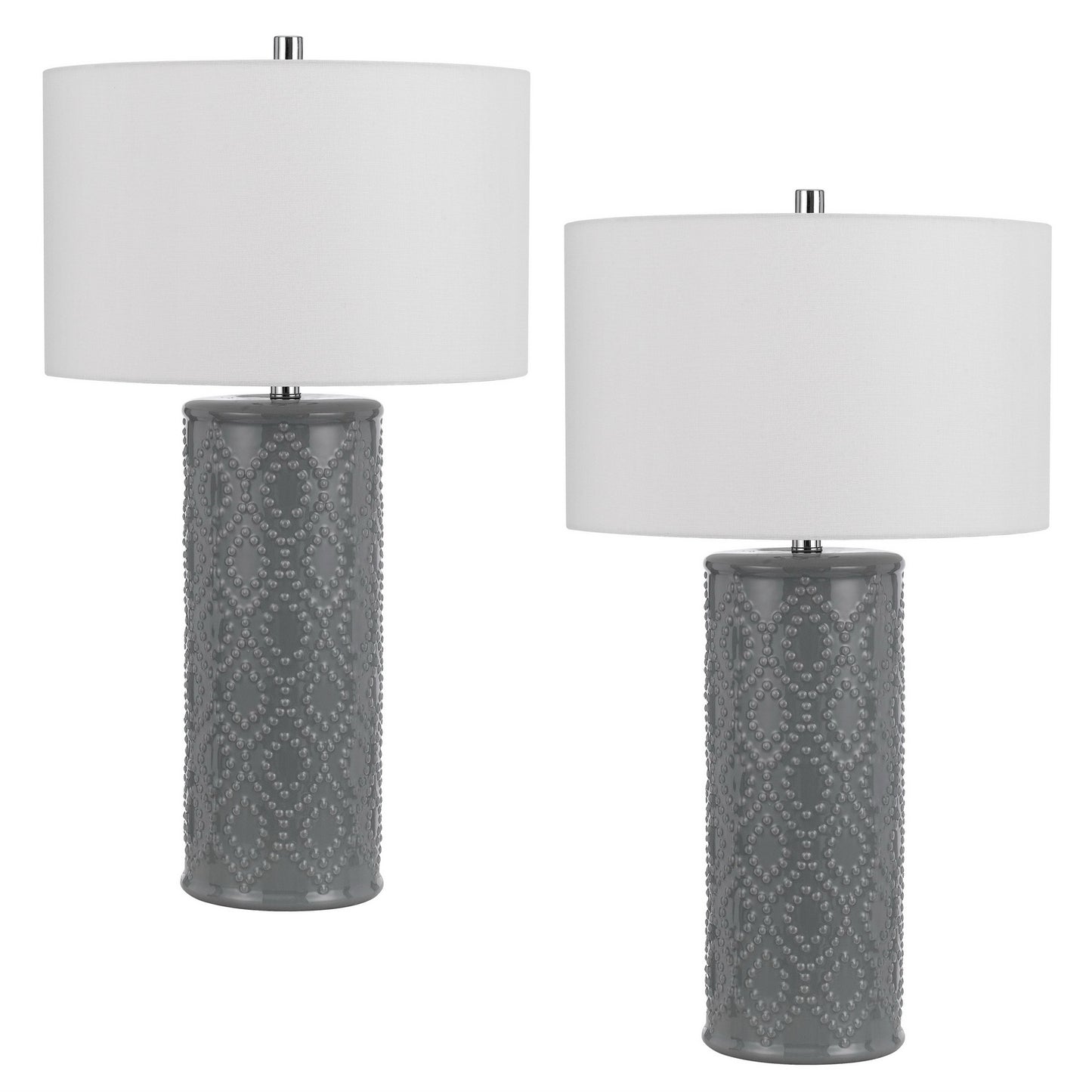 grey table lamp