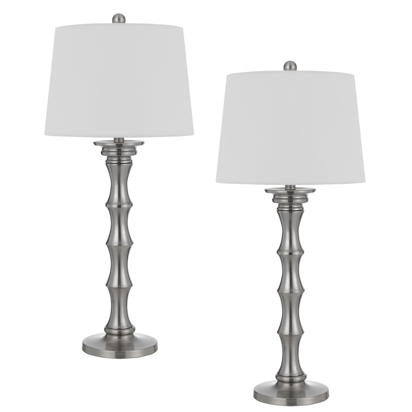 silver table lamp