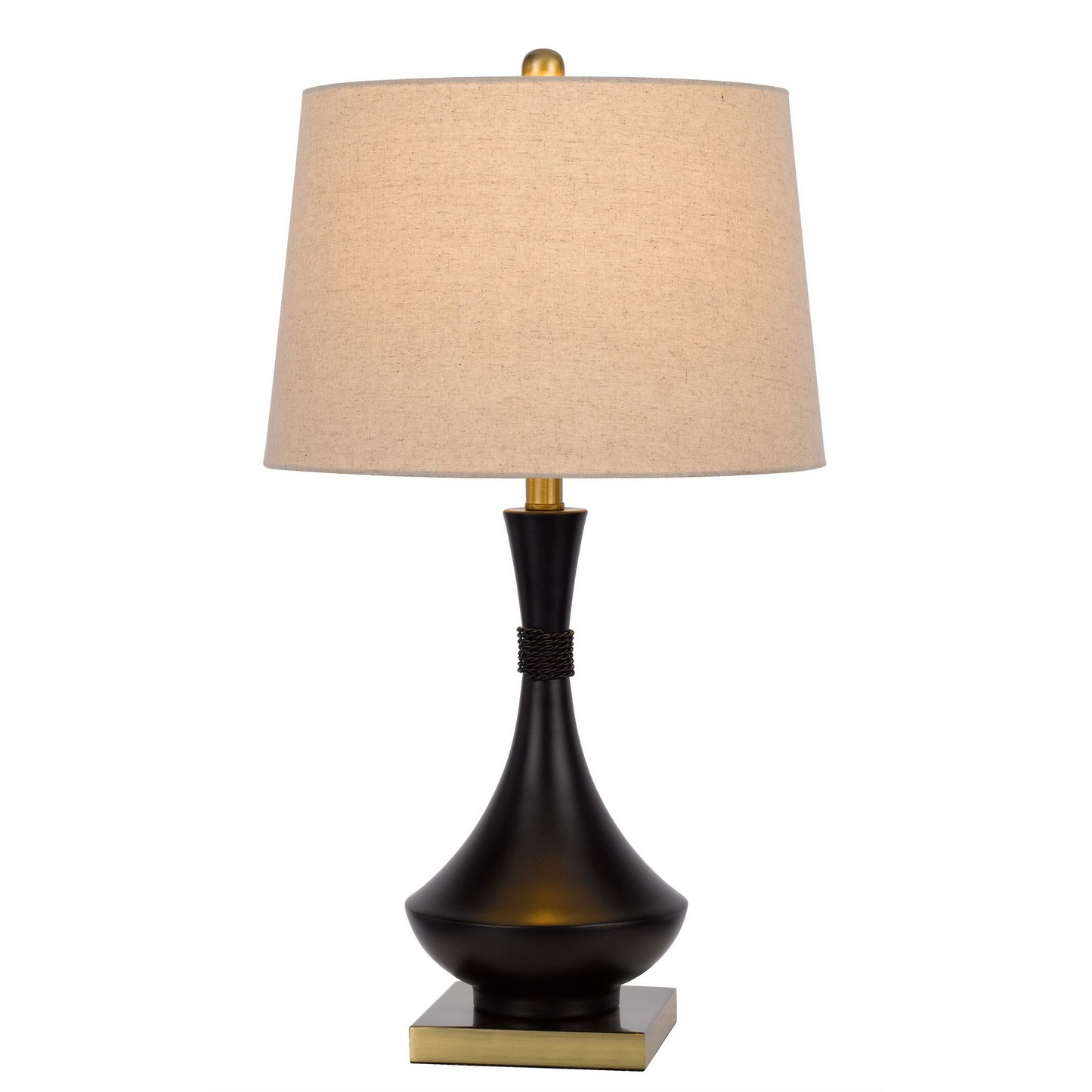 black table lamp