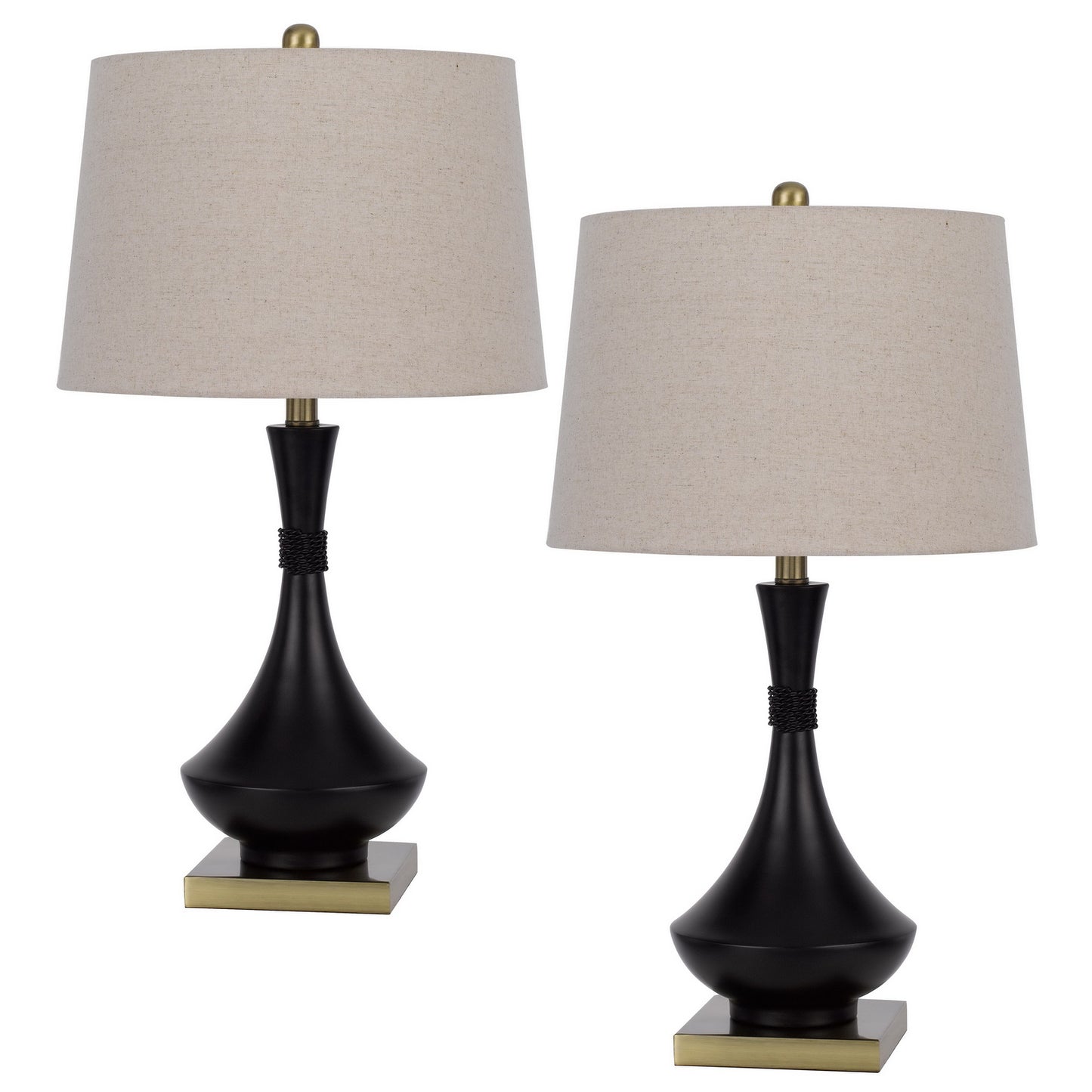 black table lamp