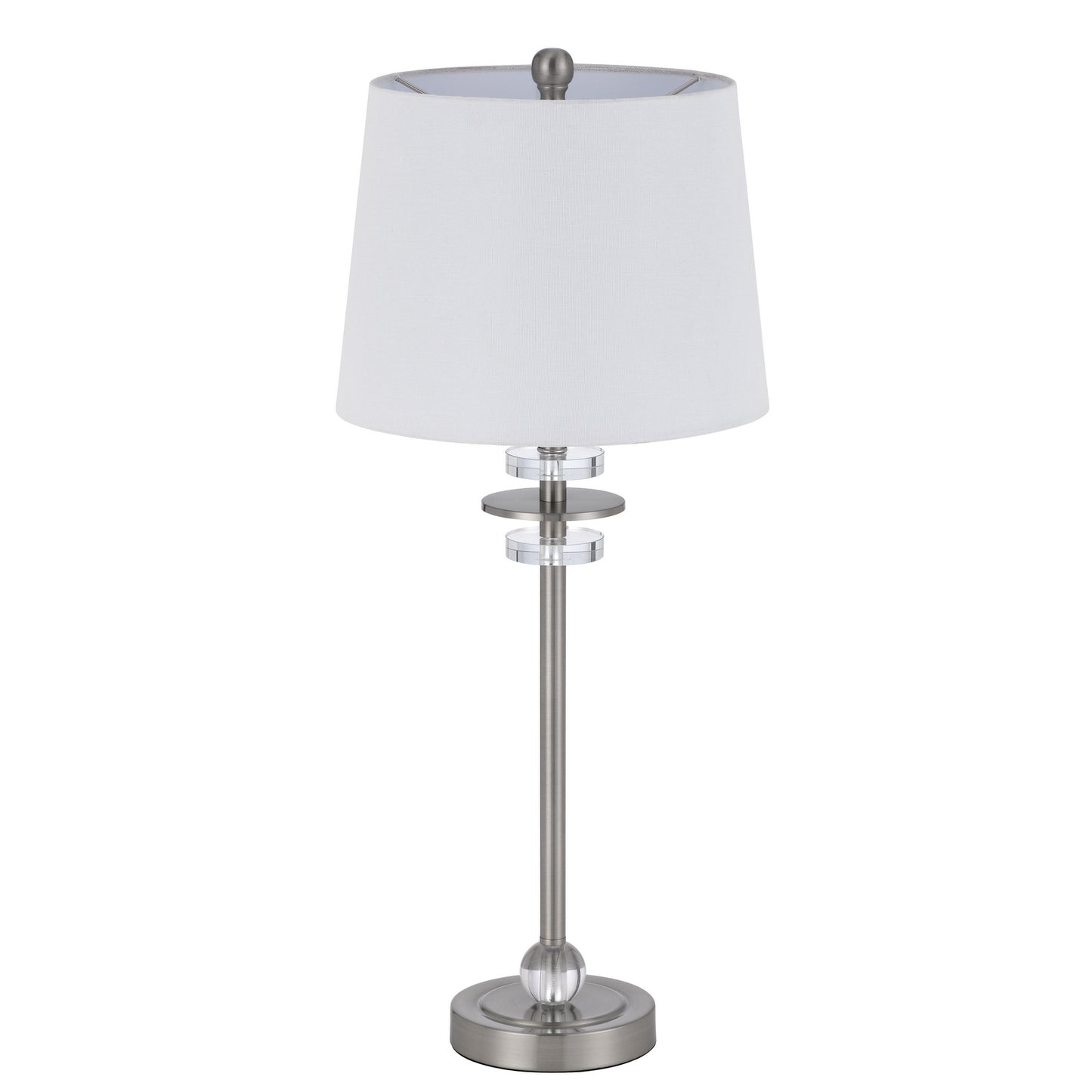 silver table lamp