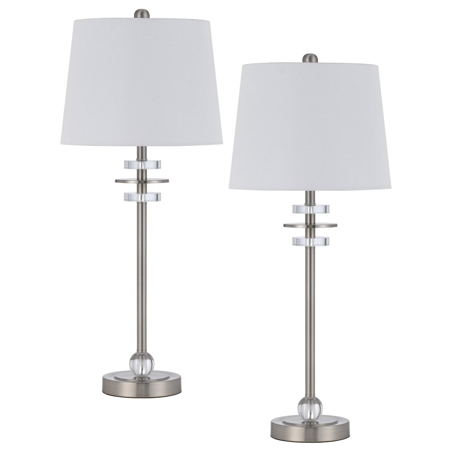 silver table lamp