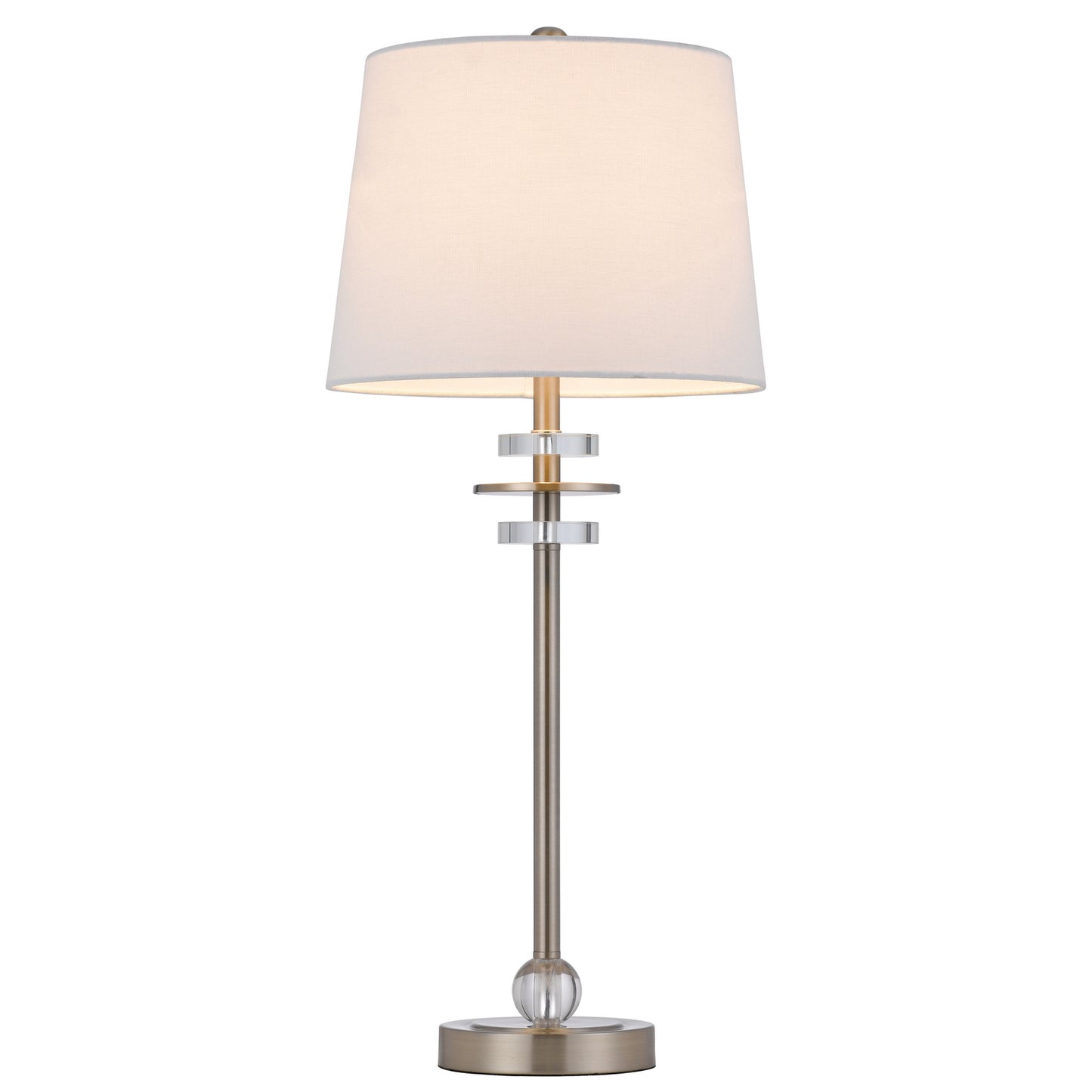 silver table lamp