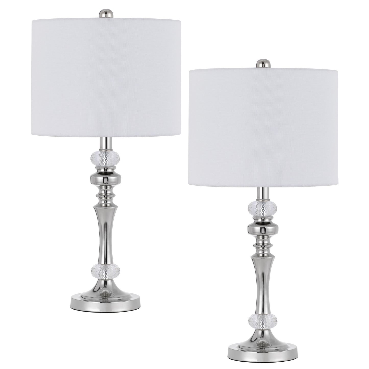 silver table lamp
