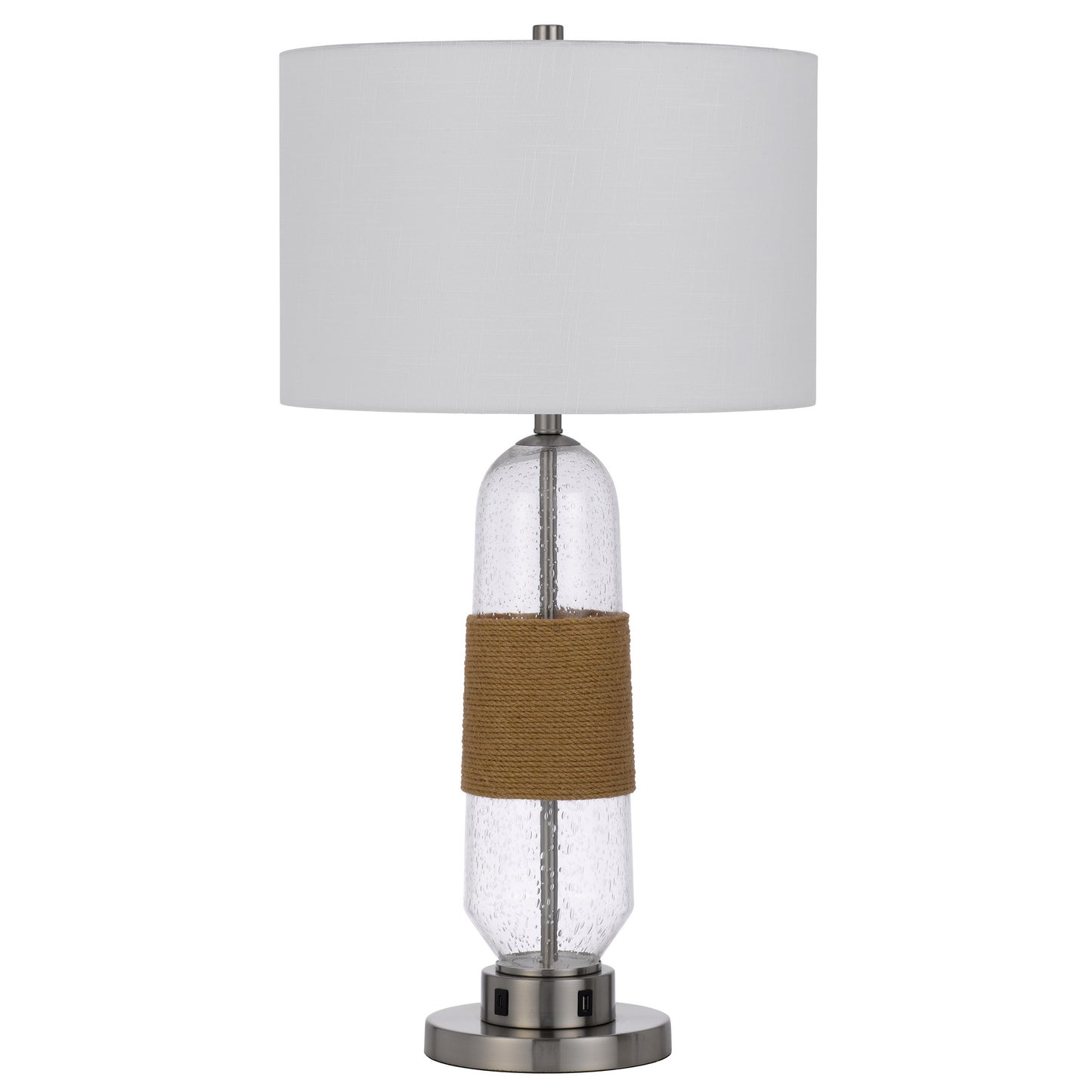 silver table lamp