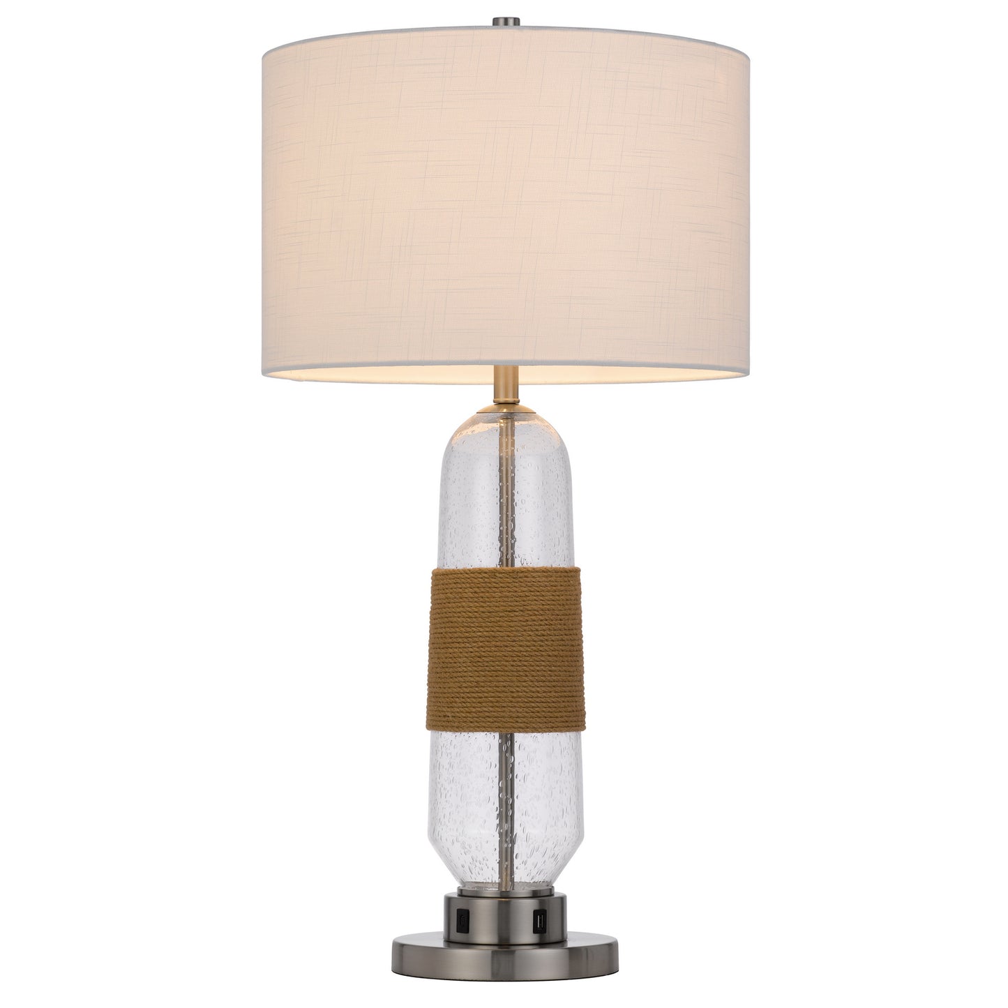 silver table lamp