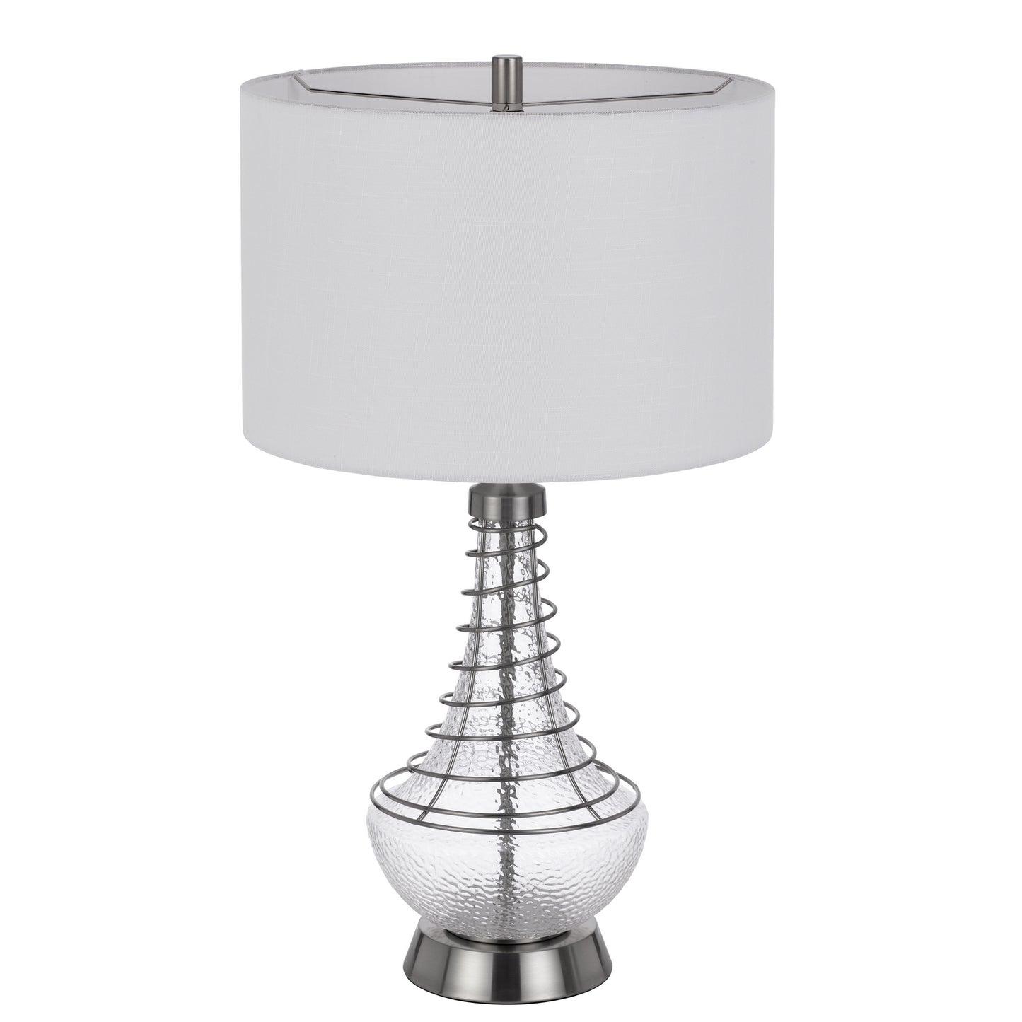 silver table lamp