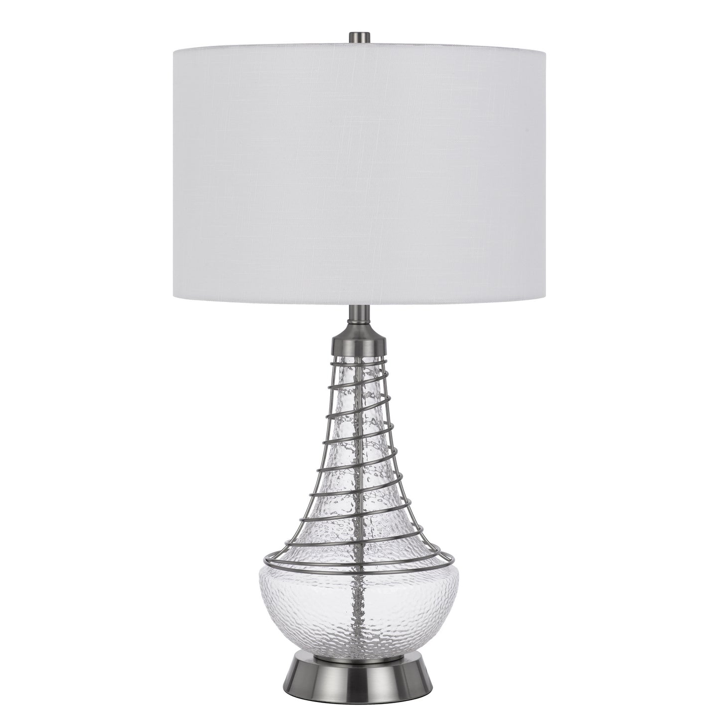 silver table lamp