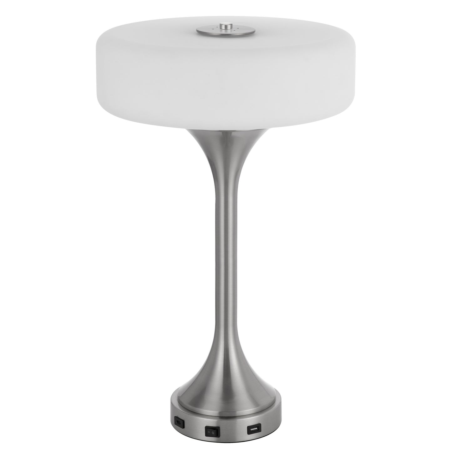 silver table lamp