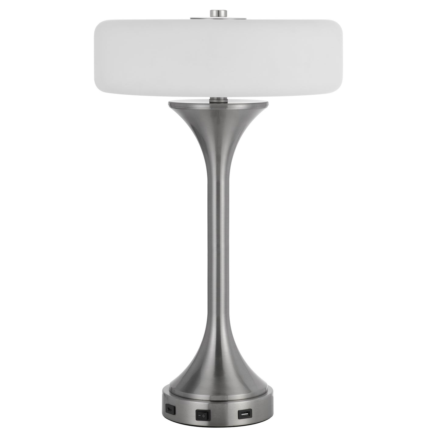 silver table lamp