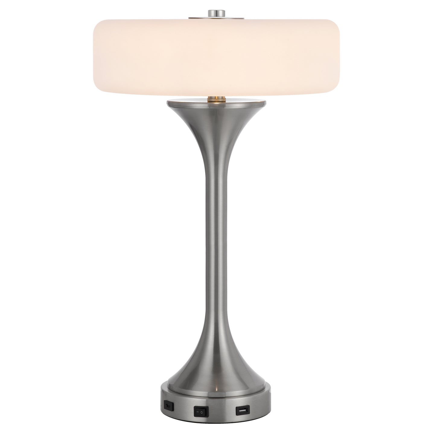 silver table lamp