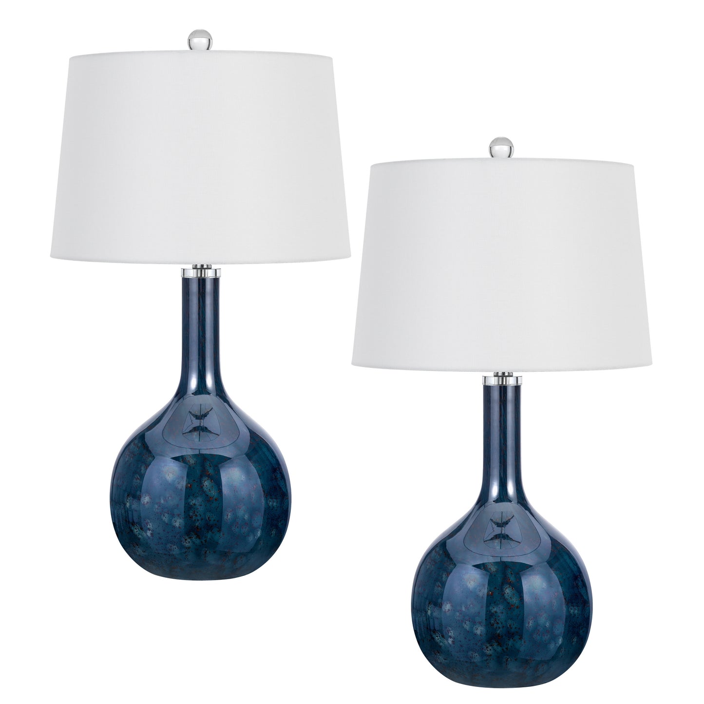 blue table lamp