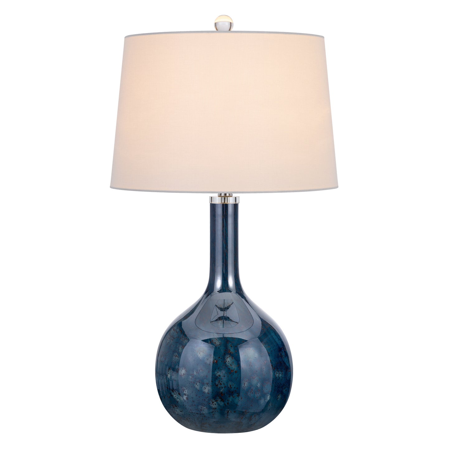blue table lamp