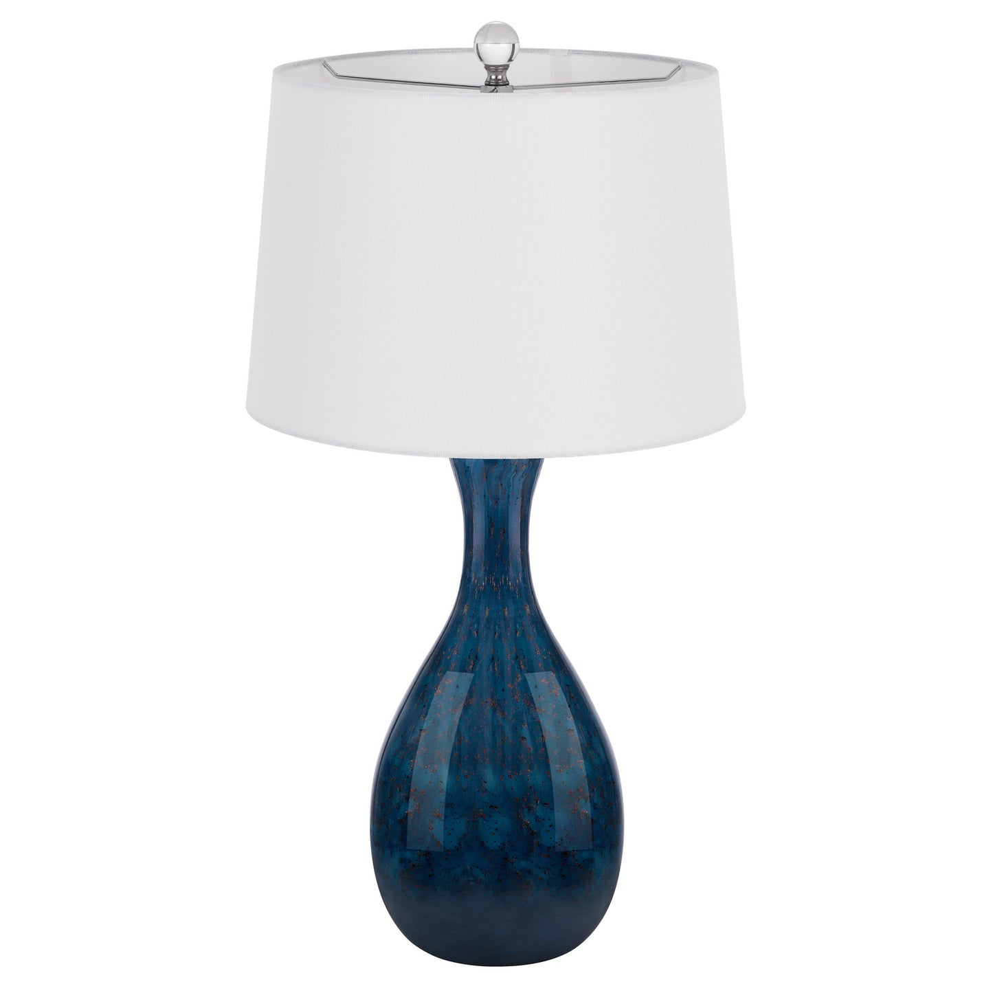 blue table lamp