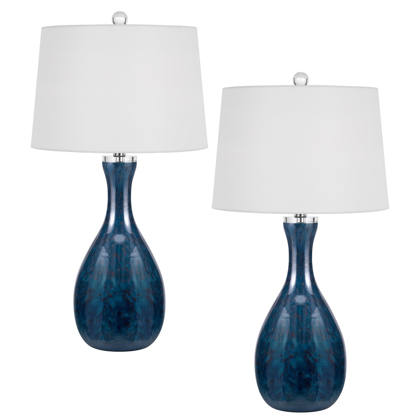 blue table lamp