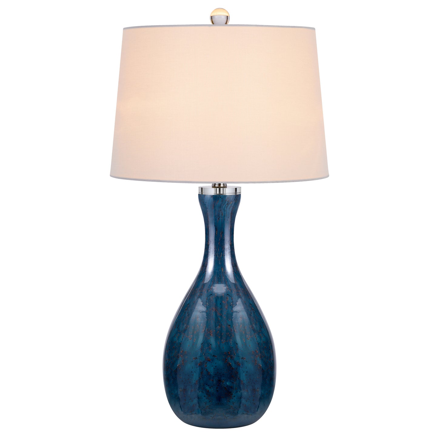 blue table lamp