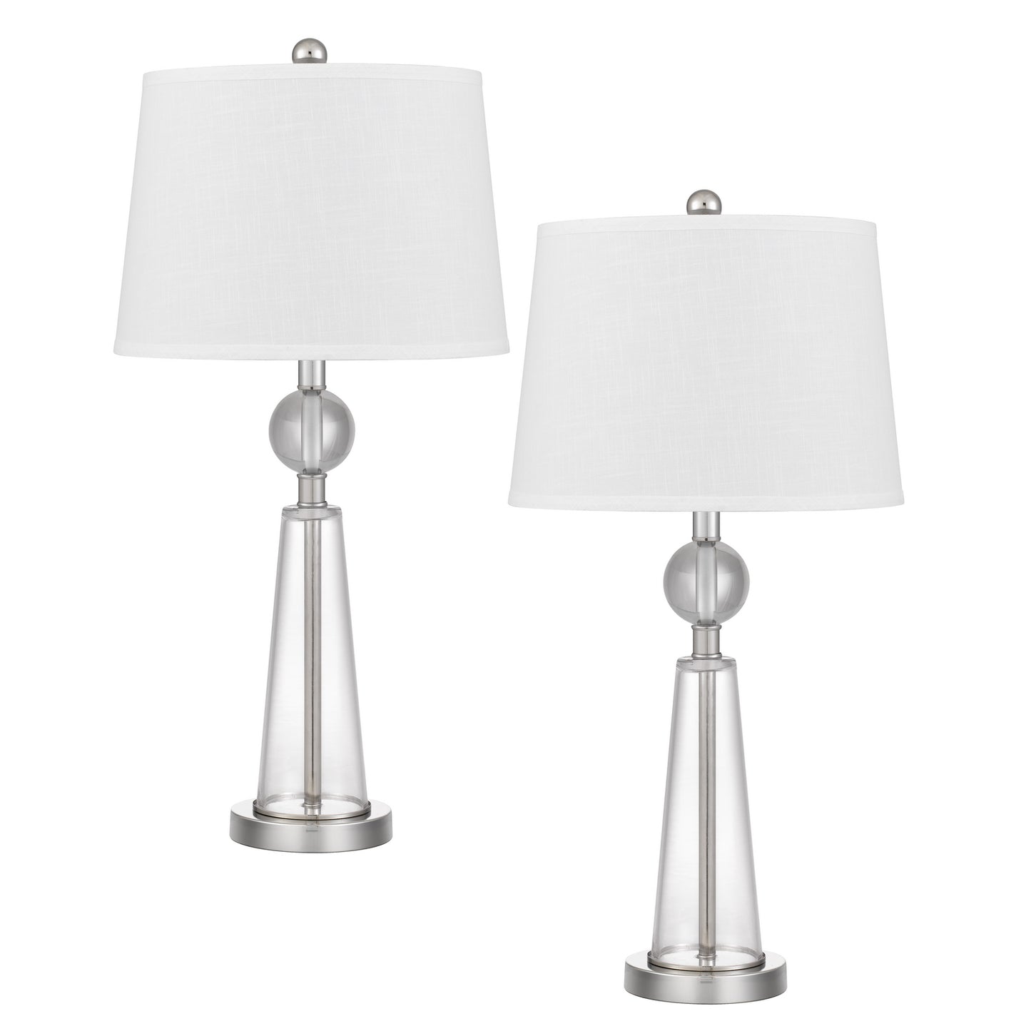 silver table lamp
